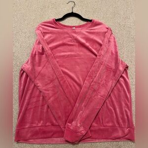Pink Velvet Long Sleeve Top